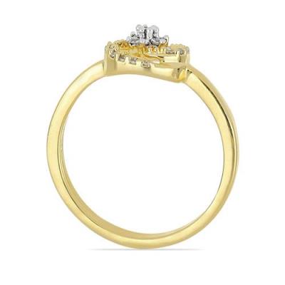 BUY GENUINE WHITE DIAMOND GEMSTONE 14K GOLD CLASSIC RING